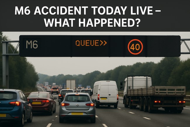 M6 Accident Today Live