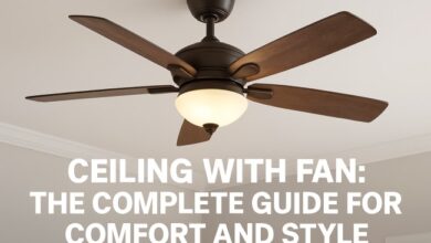 ceiling with fan