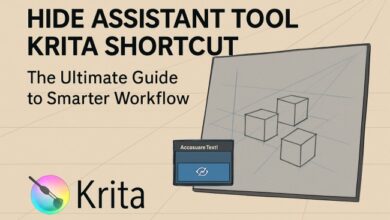 hide assistant tool Krita shortcut