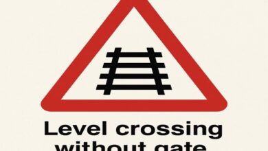 level crossing without gate sign
