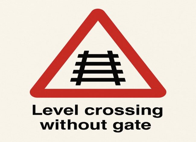 level crossing without gate sign