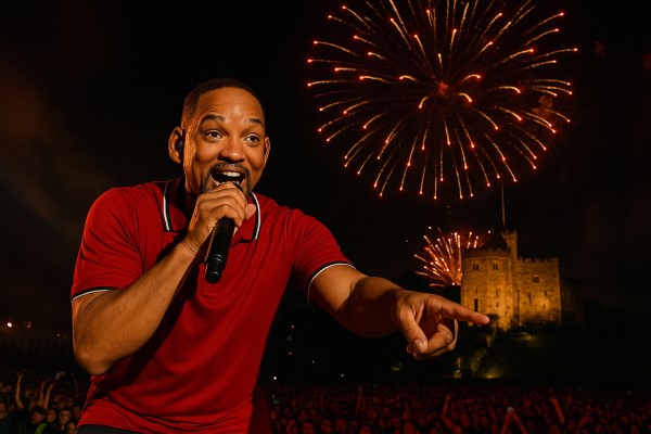 will smith cardiff concert fireworks